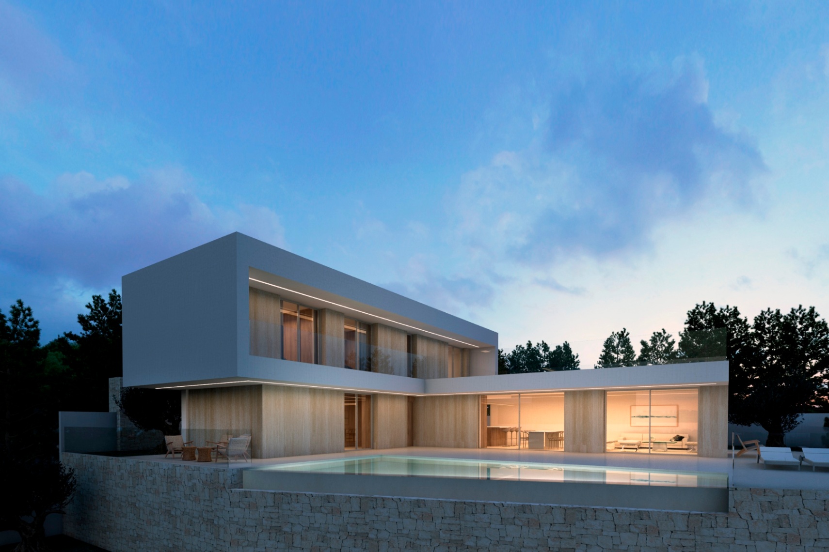 Moderne villa met zeezicht in Fustera Benissa