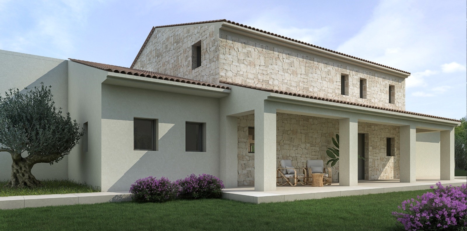 New build Mediterranean style villa for sale in Moraira, Costa Blanca