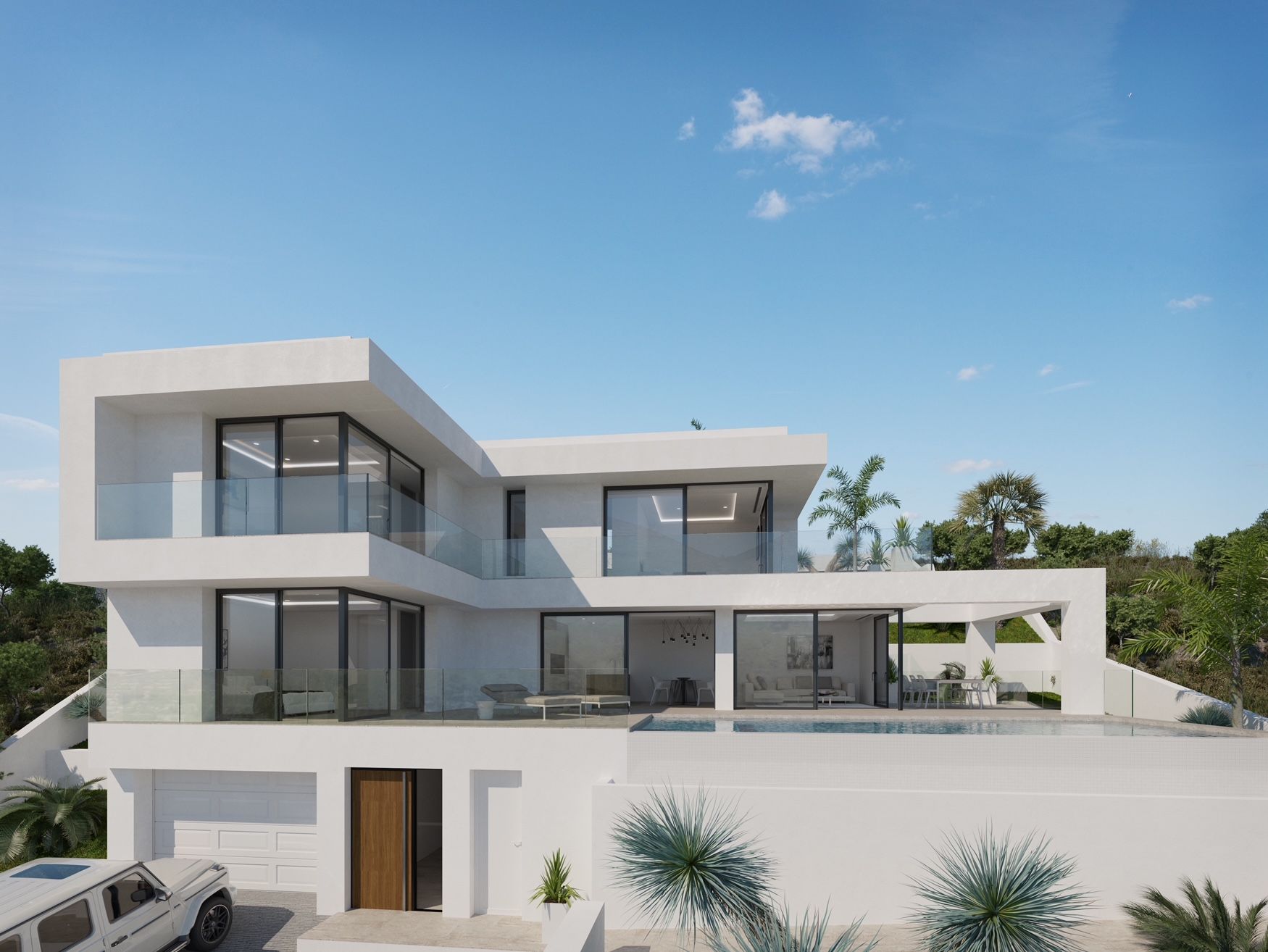 Land en project van nieuw gebouwde villa Calpe